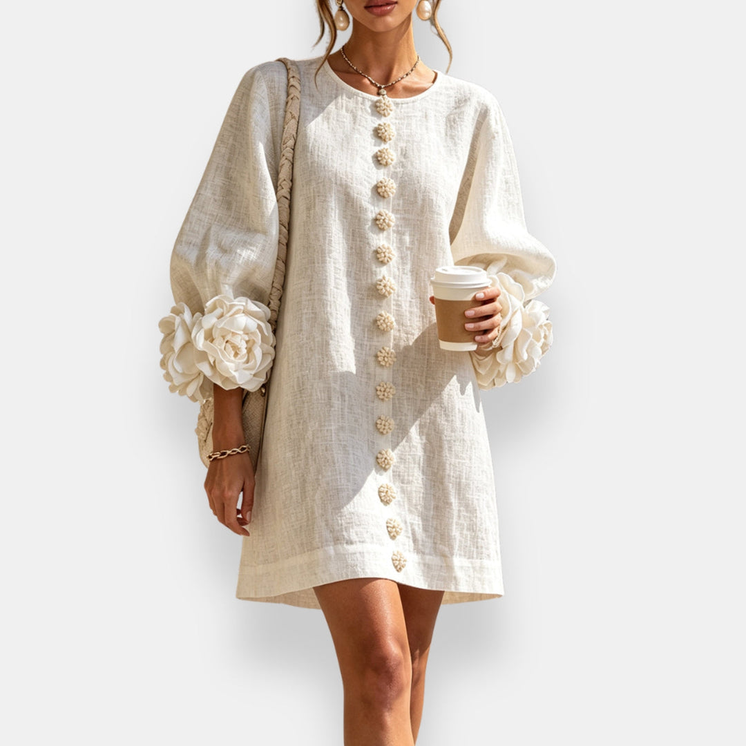 Marcelle | Embossed floral dress