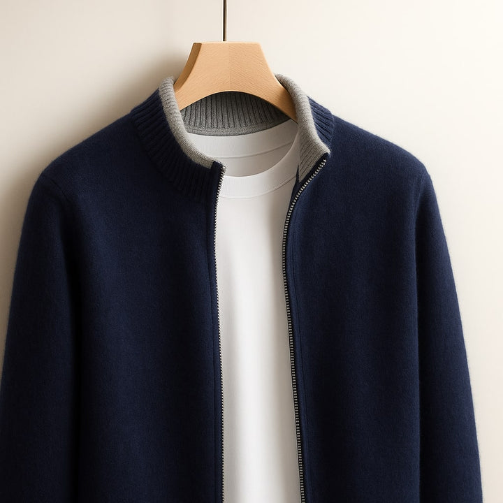Derrick | Elegant Wool Zip Jacket