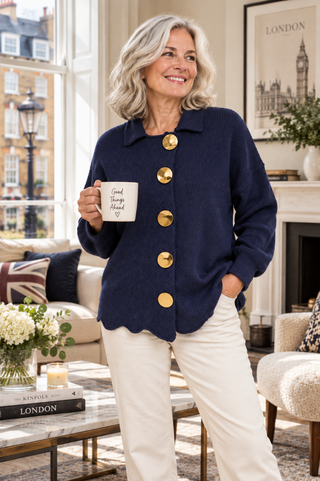 Isadora | Oversized Collared Cardigan