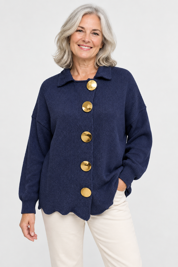 Isadora | Oversized Collared Cardigan