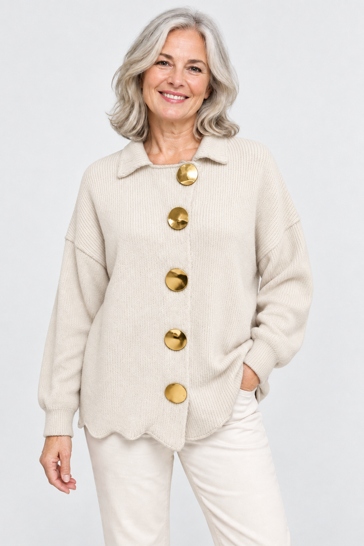 Isadora | Oversized Collared Cardigan