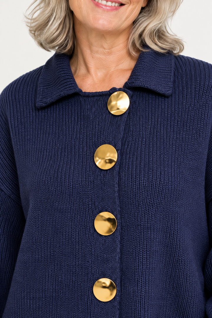 Isadora | Oversized Collared Cardigan
