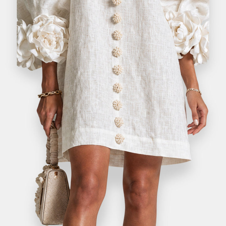 Marcelle | Embossed floral dress