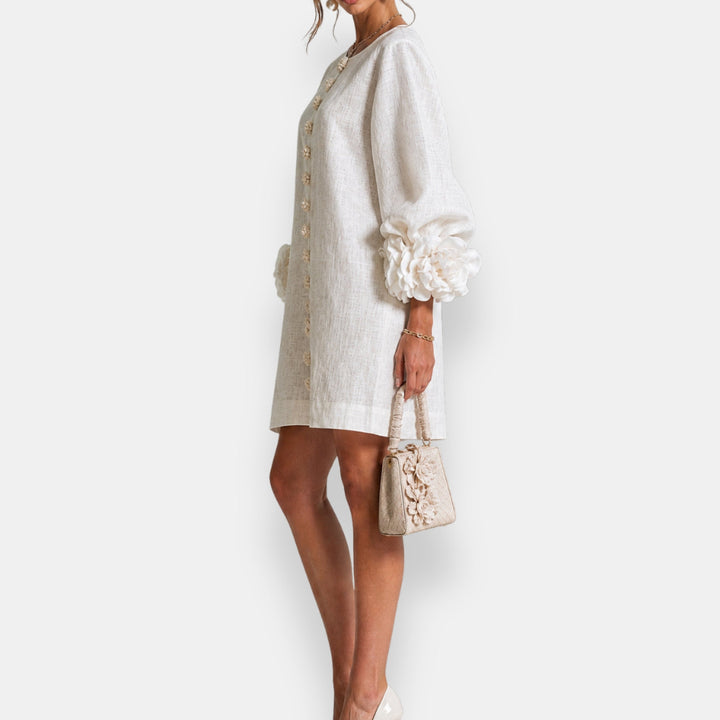 Marcelle | Embossed floral dress