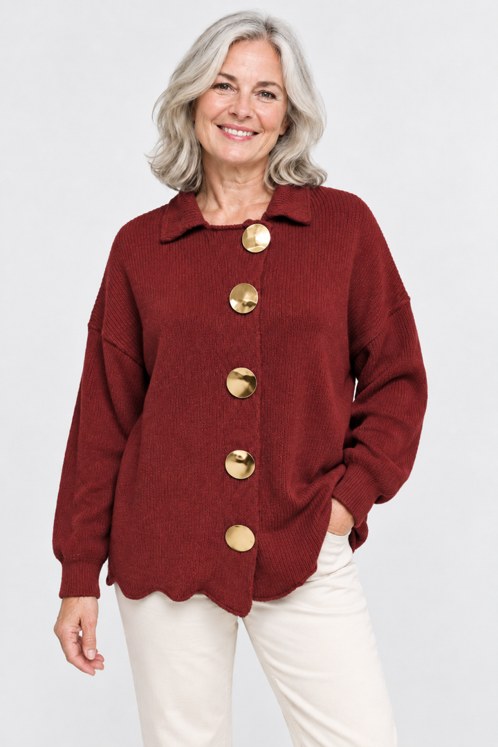 Isadora | Oversized Collared Cardigan