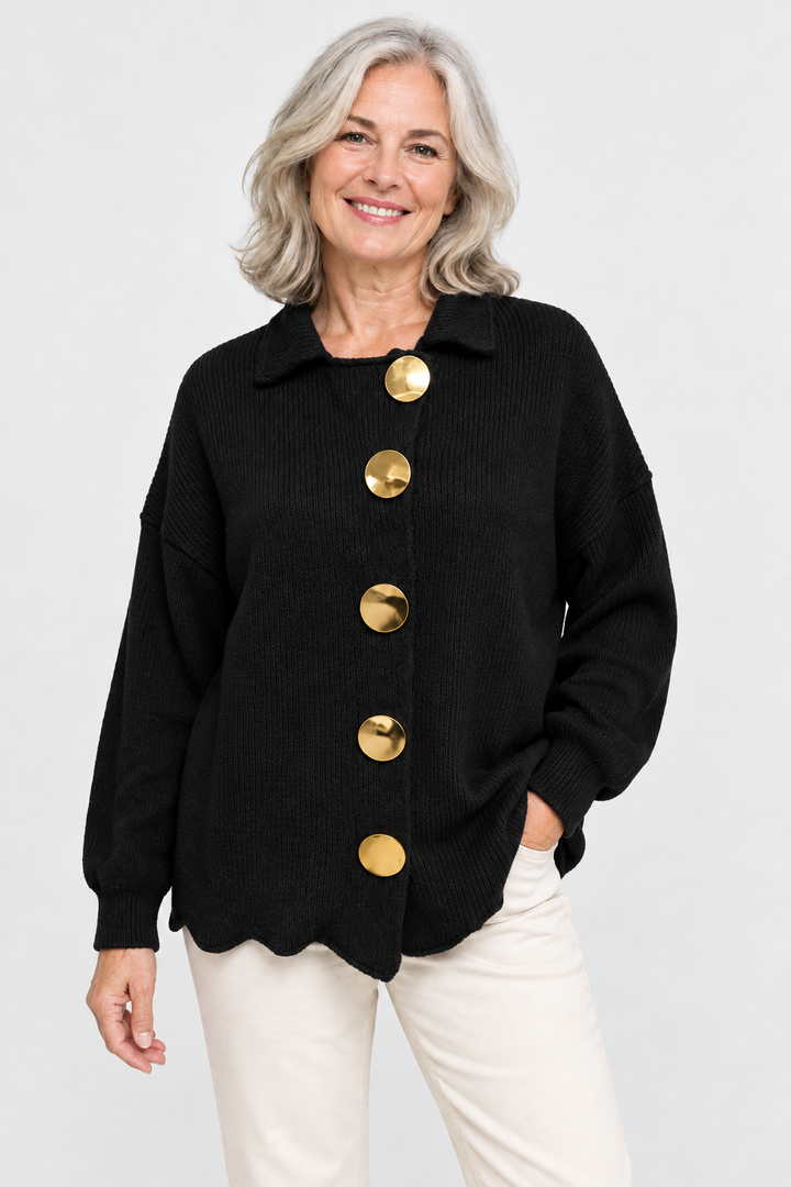 Isadora | Oversized Collared Cardigan