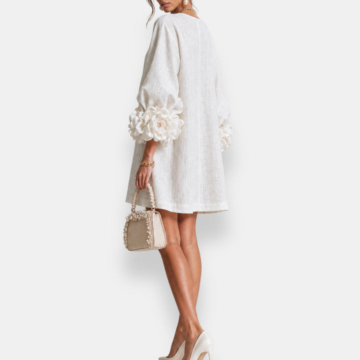 Marcelle | Embossed floral dress