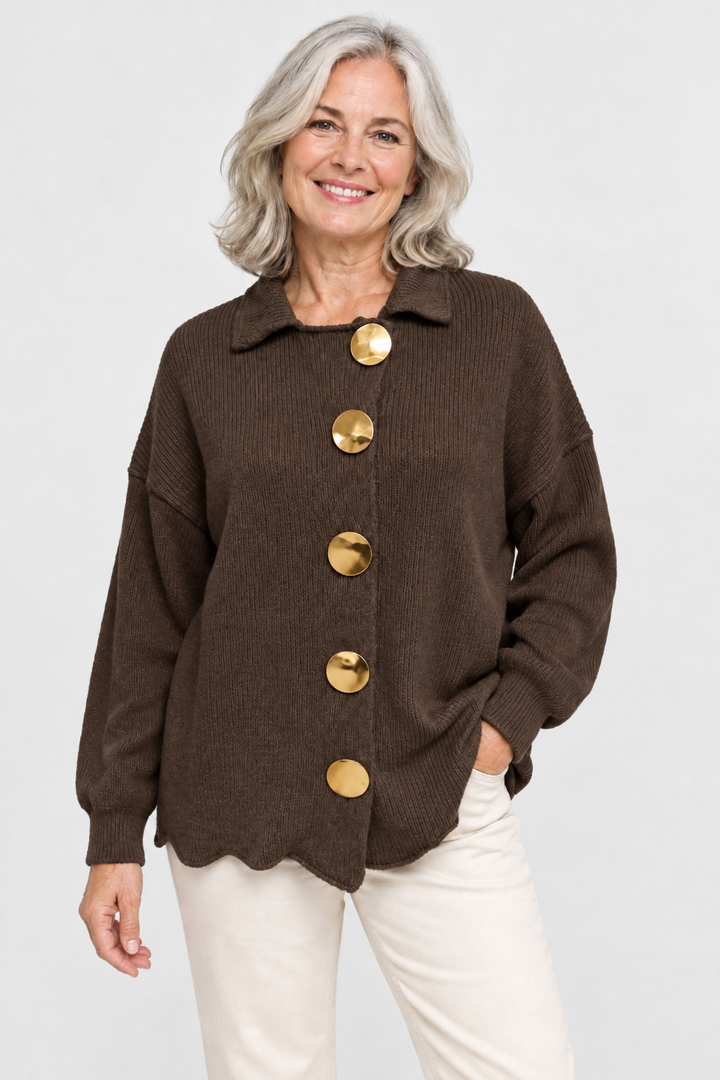 Isadora | Oversized Collared Cardigan