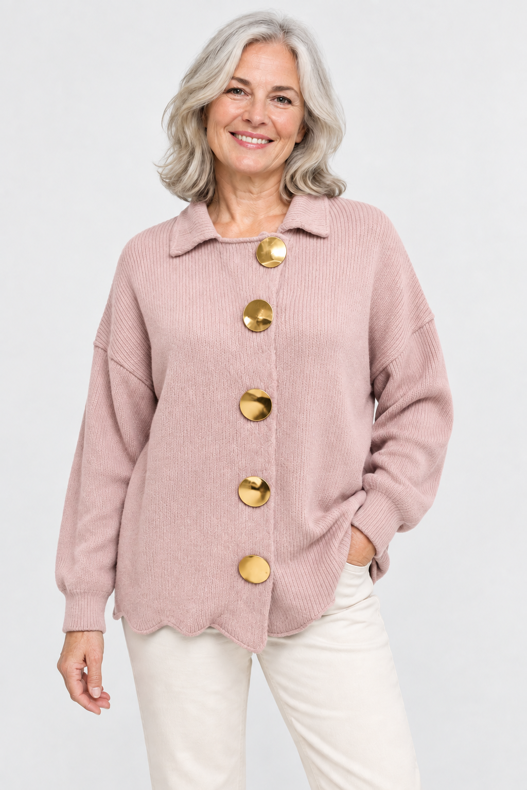 Isadora | Oversized Collared Cardigan