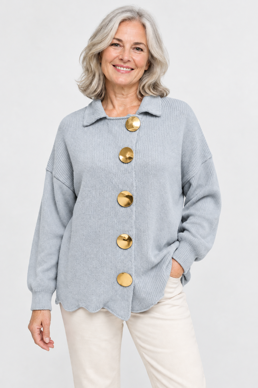 Isadora | Oversized Collared Cardigan