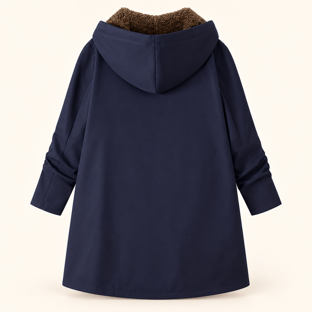 Evelyn | Cozy Sherpa-Lined Hooded Coat