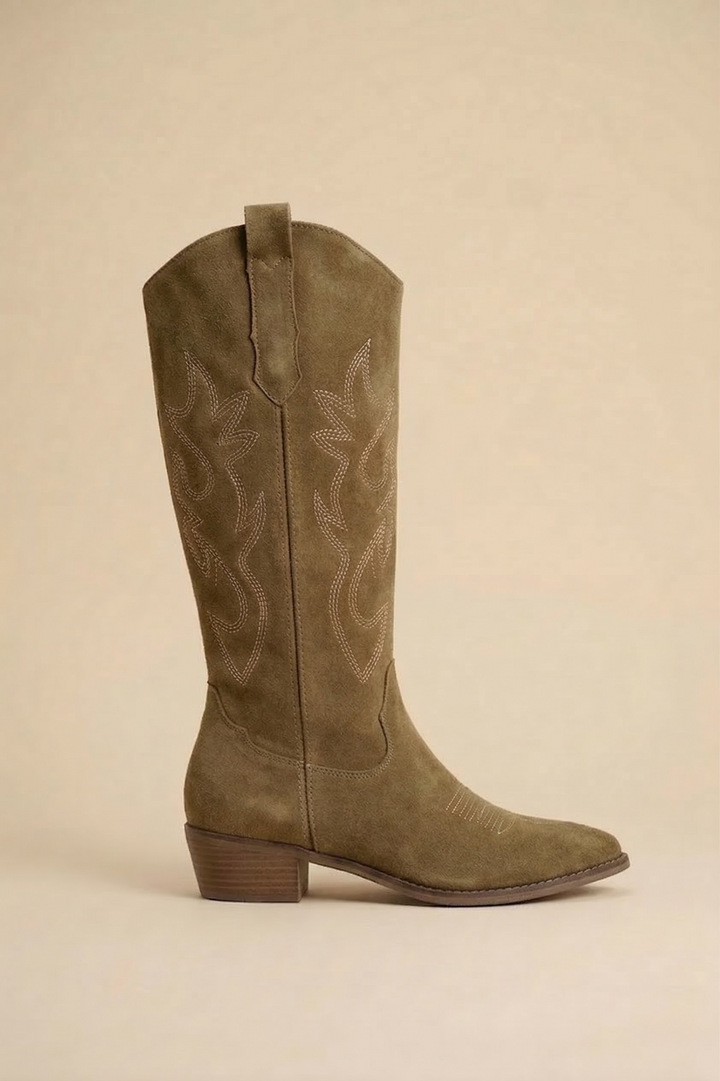 Women’s Knee-High Suede Cowboy Boots