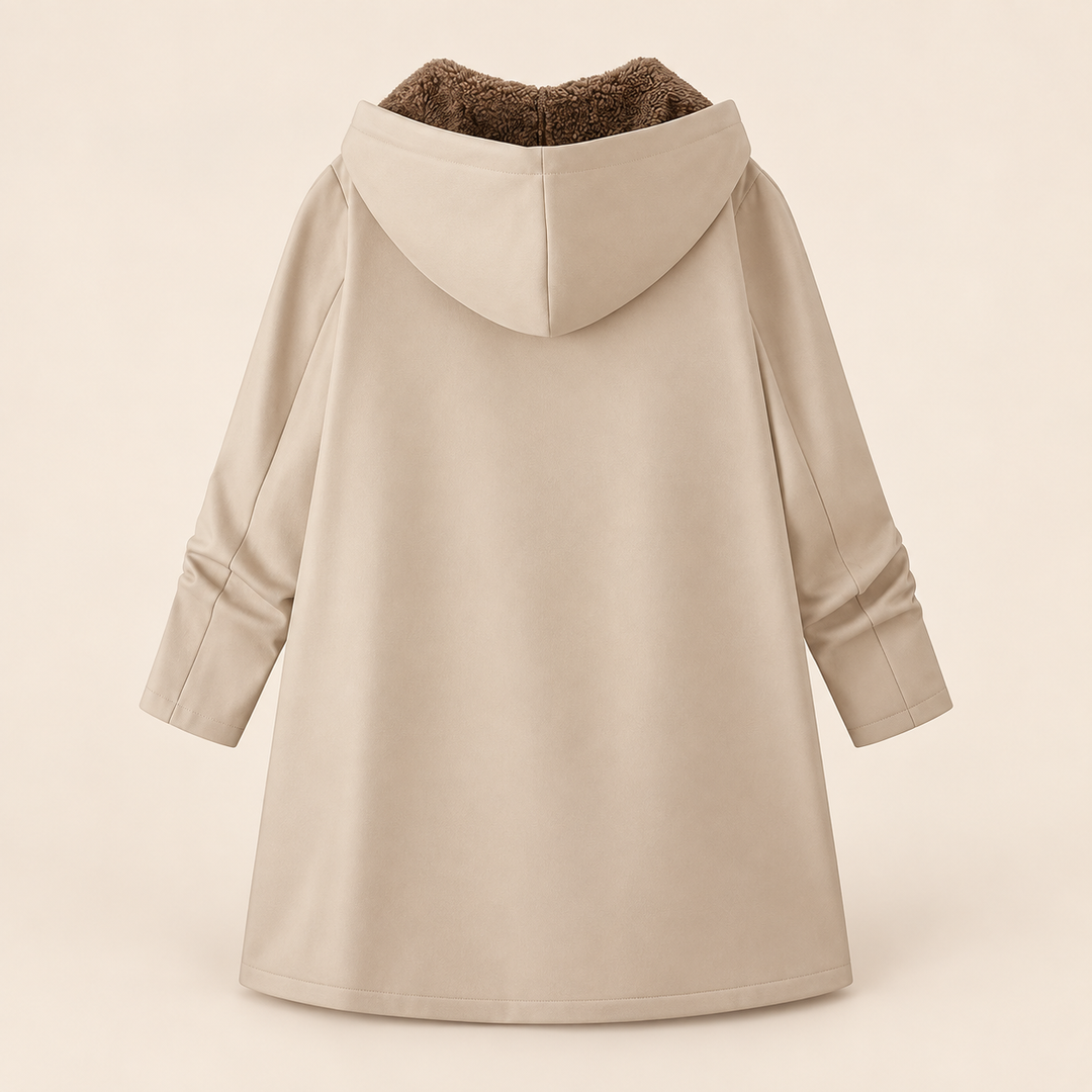 Evelyn | Cozy Sherpa-Lined Hooded Coat