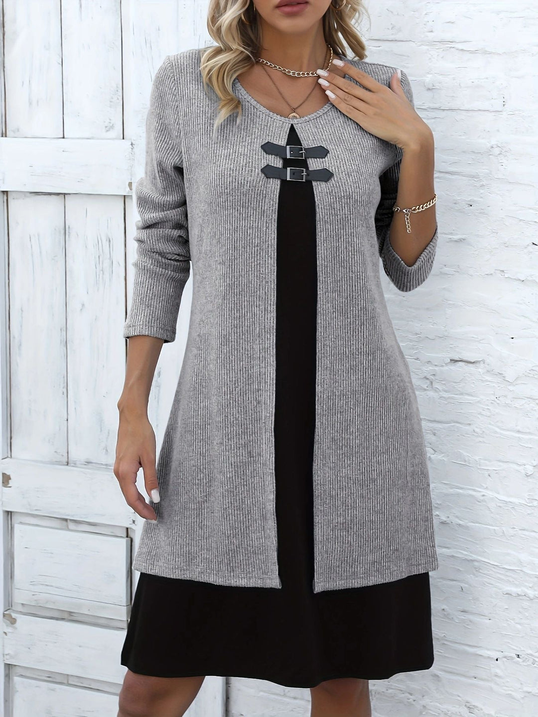 Amelia | A-line dress with layered look