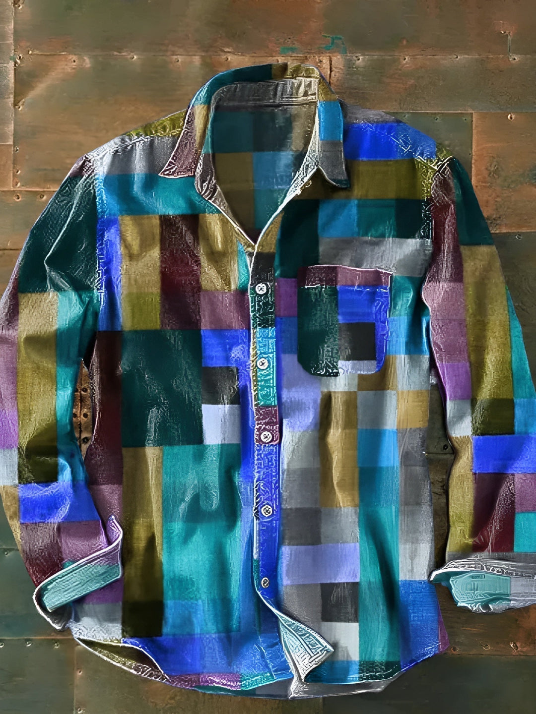 Jonathan | Patchwork shirt with chest pocket