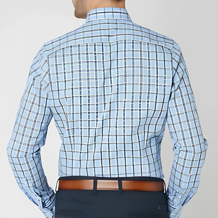 CARLOS | STRIPED CHECK SHIRT