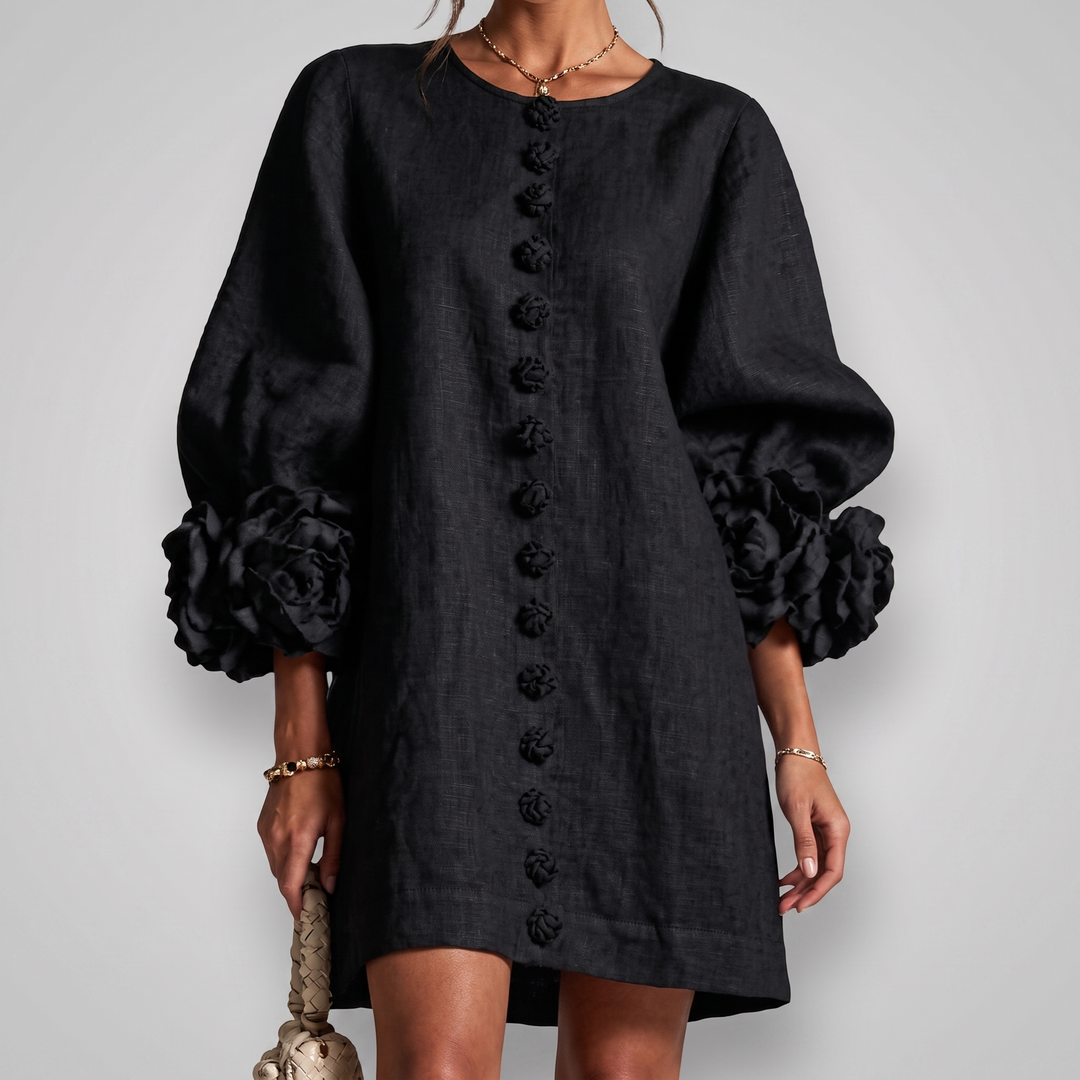 Marcelle | Embossed floral dress