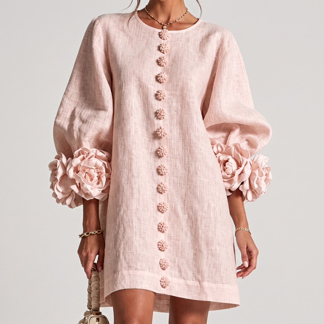 Marcelle | Embossed floral dress