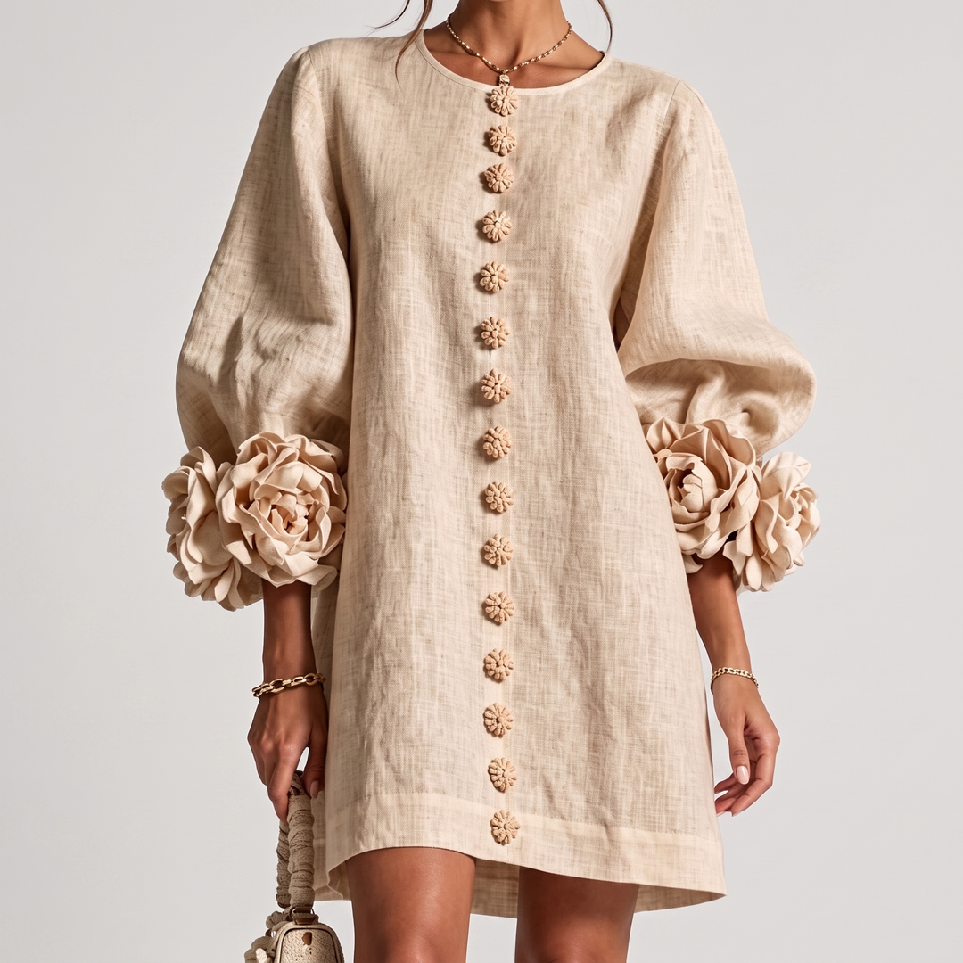 Marcelle | Embossed floral dress