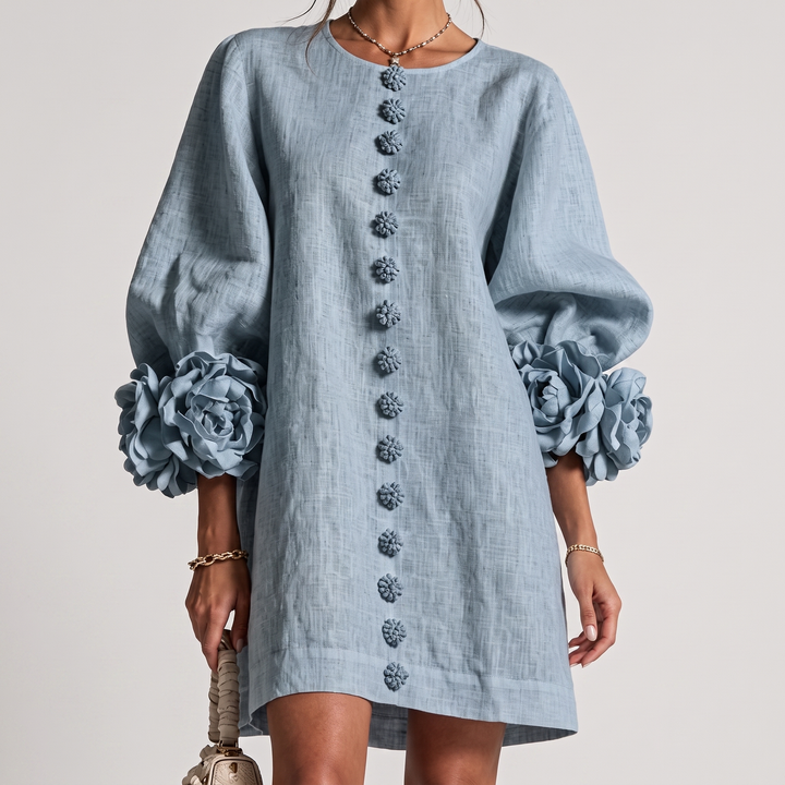 Marcelle | Embossed floral dress