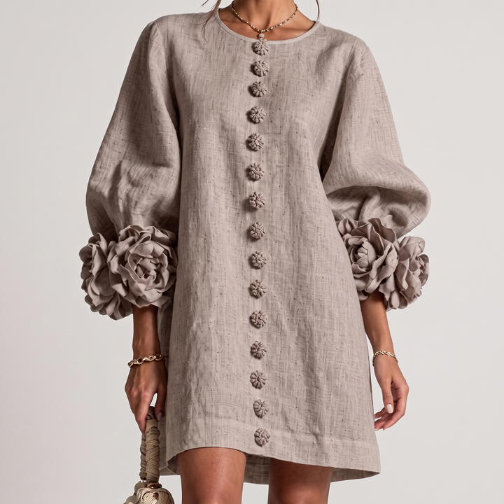 Marcelle | Embossed floral dress