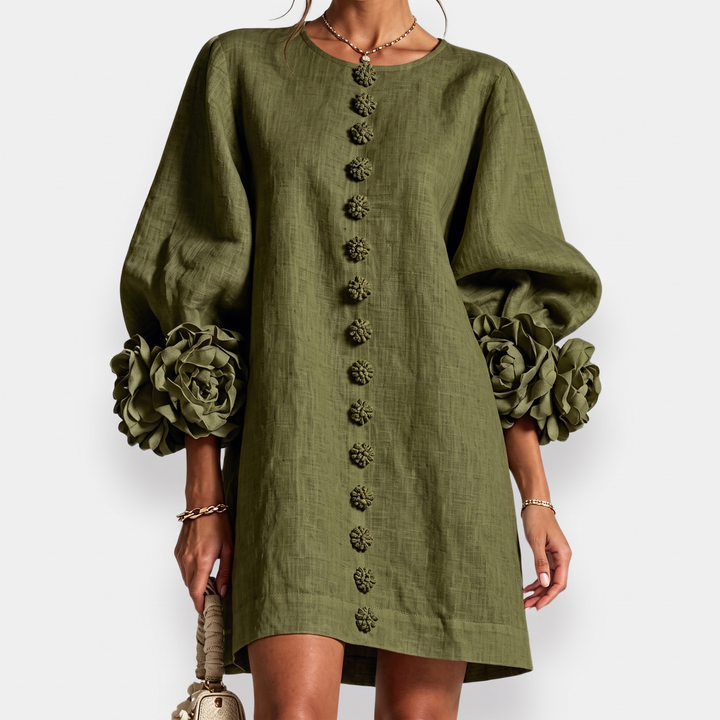 Marcelle | Embossed floral dress