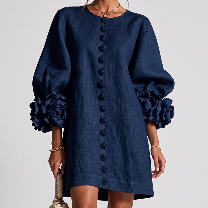 Marcelle | Embossed floral dress