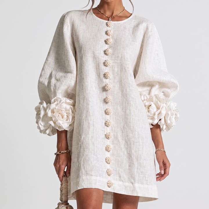 Marcelle | Embossed floral dress