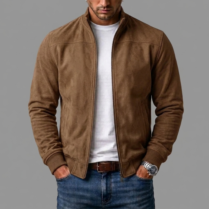 Varel | Suede Bomber Jacket