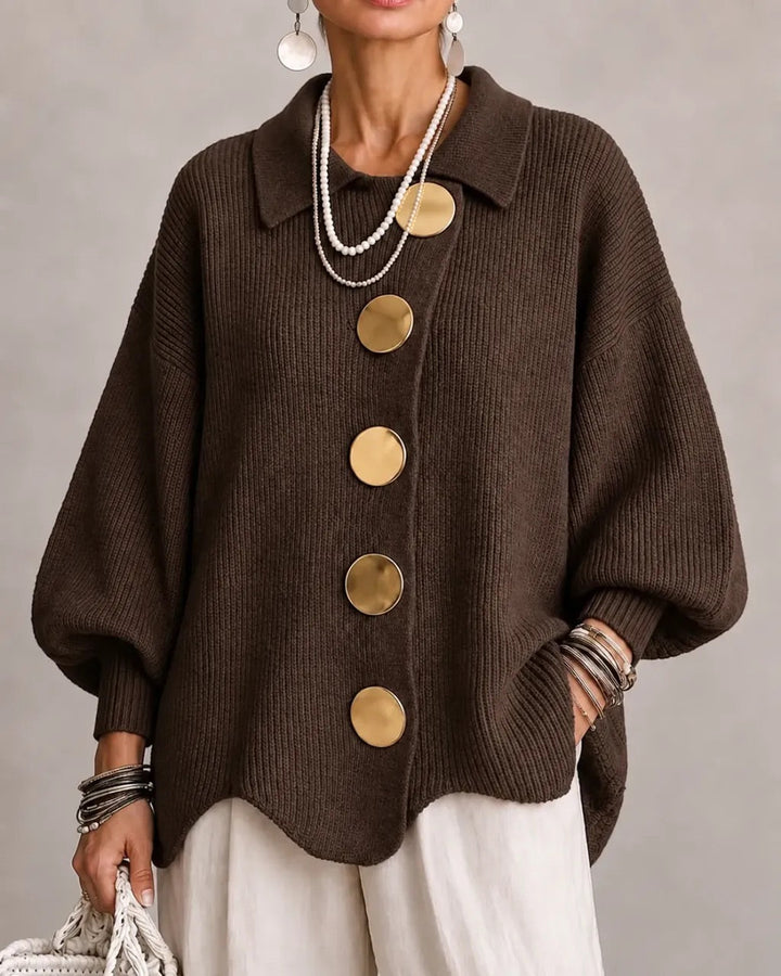 Lisette | Cozy Scalloped Hem Cardigan