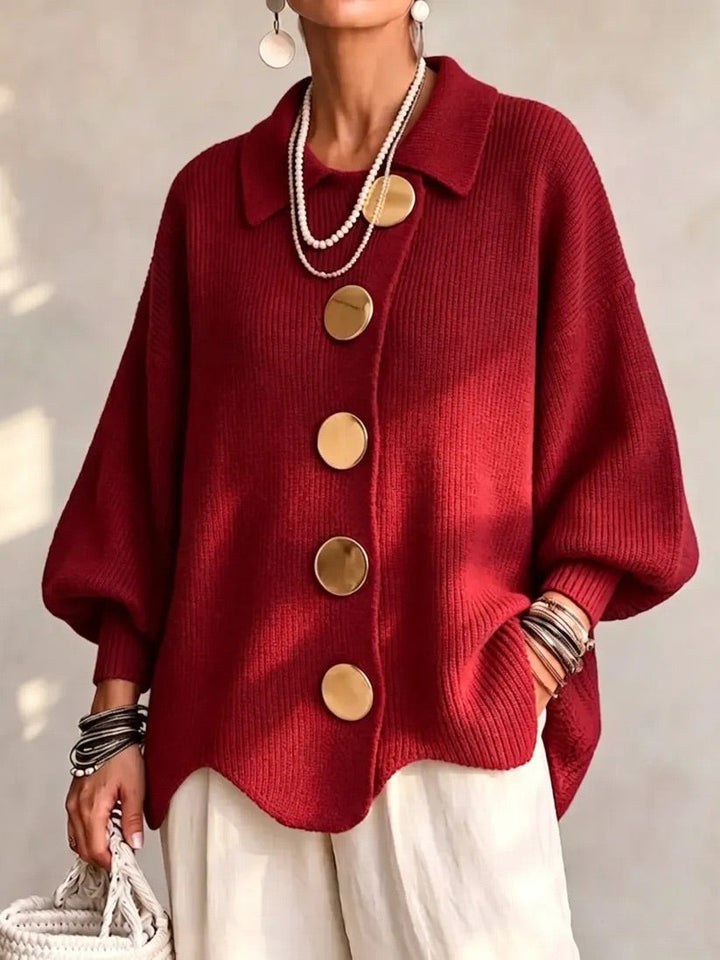 Lisette | Cozy Scalloped Hem Cardigan