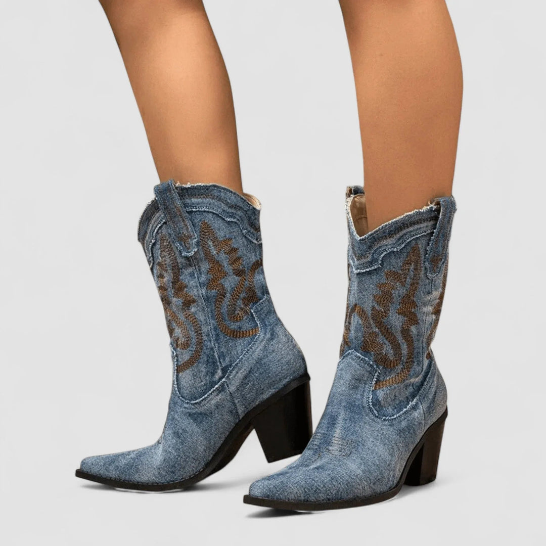 Selena | Orthopedic Denim Ankle Boots