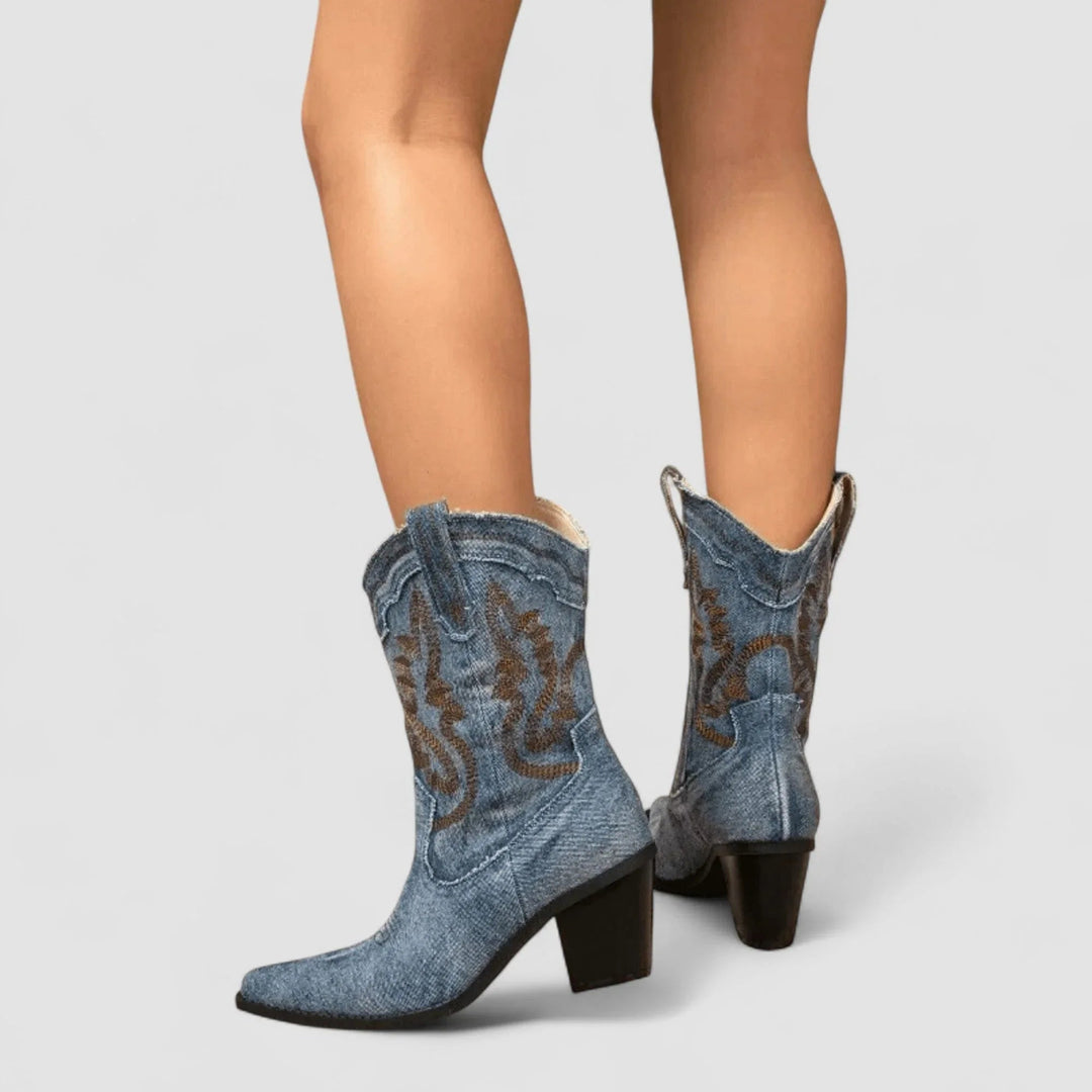 Selena | Orthopedic Denim Ankle Boots