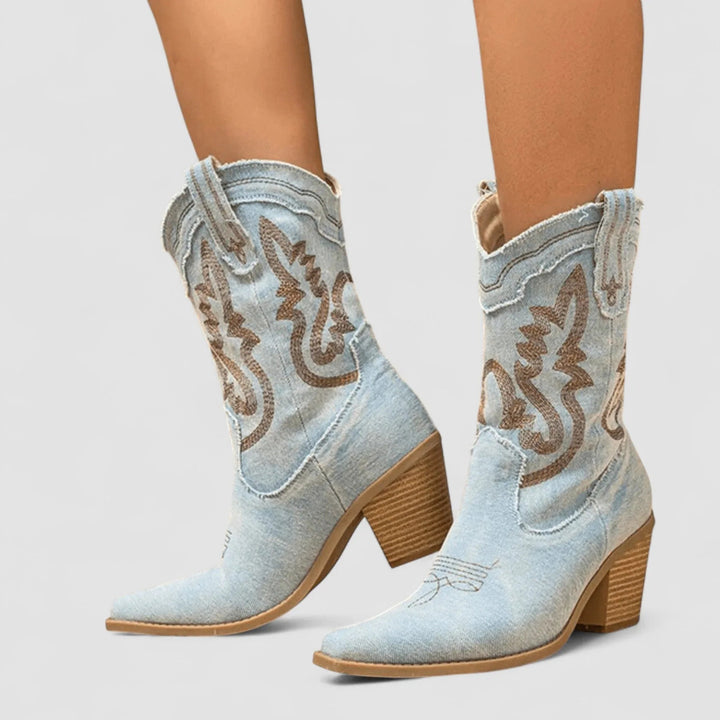 Selena | Orthopedic Denim Ankle Boots