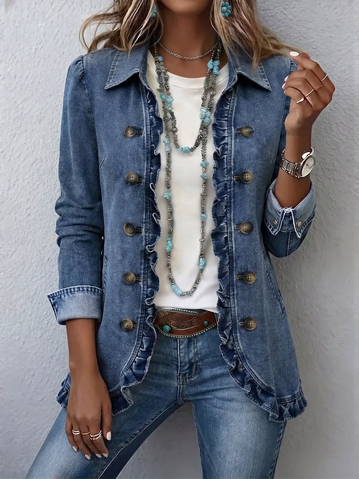 Petronisa | Denim Jacket with Ruffles