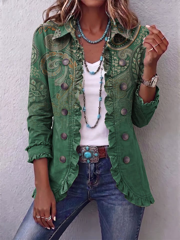 Gemarosa | Bohemian Paisley Jacket with Ruffles