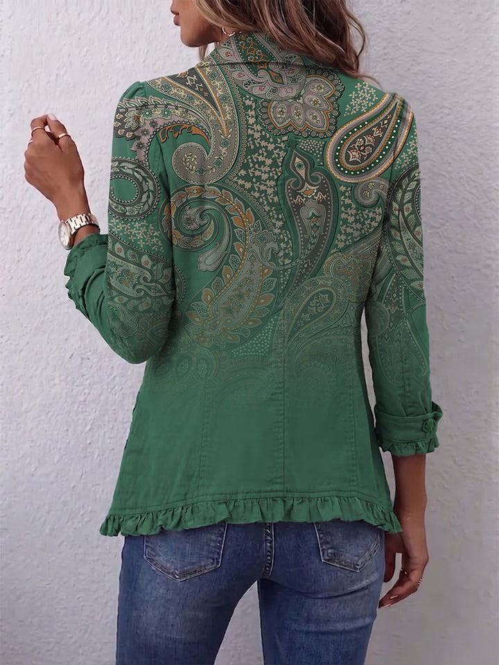 Gemarosa | Bohemian Paisley Jacket with Ruffles