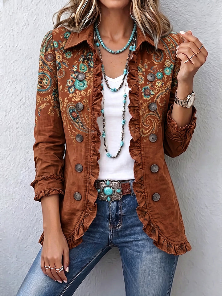 Landivera | Paisley Jacket with Ruffles