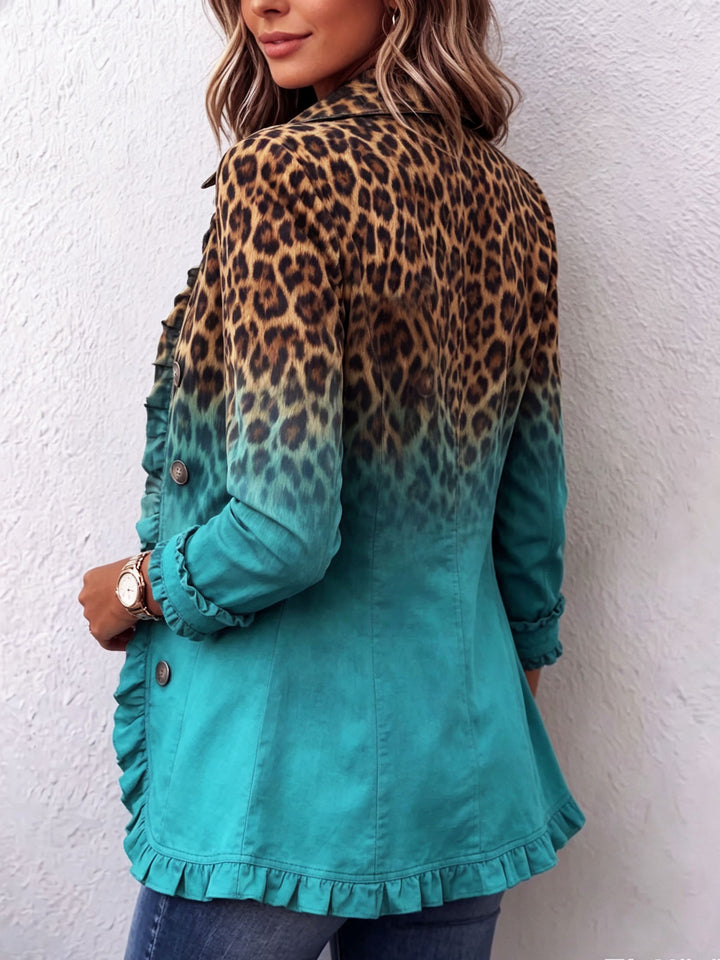 Rosamira | Leopard Blazer with Ruffles