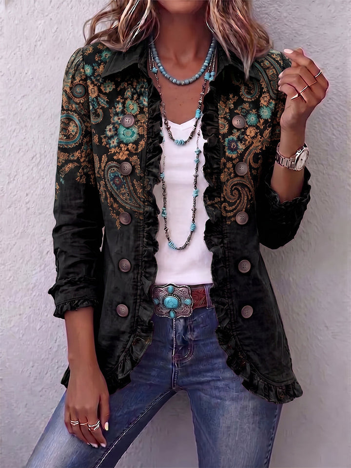 Landivera | Paisley Jacket with Ruffles