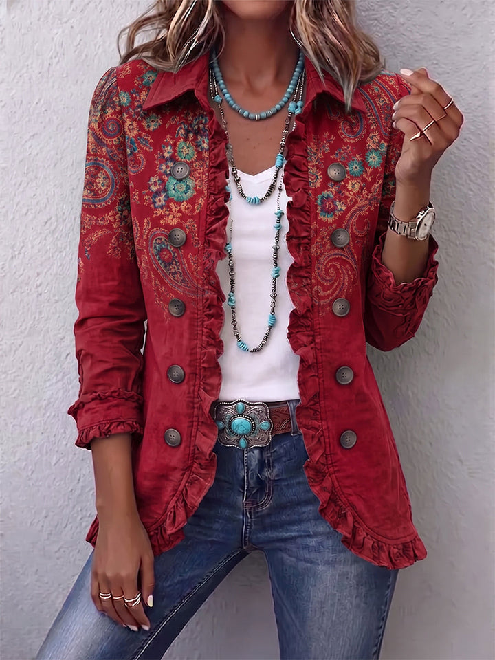 Landivera | Paisley Jacket with Ruffles