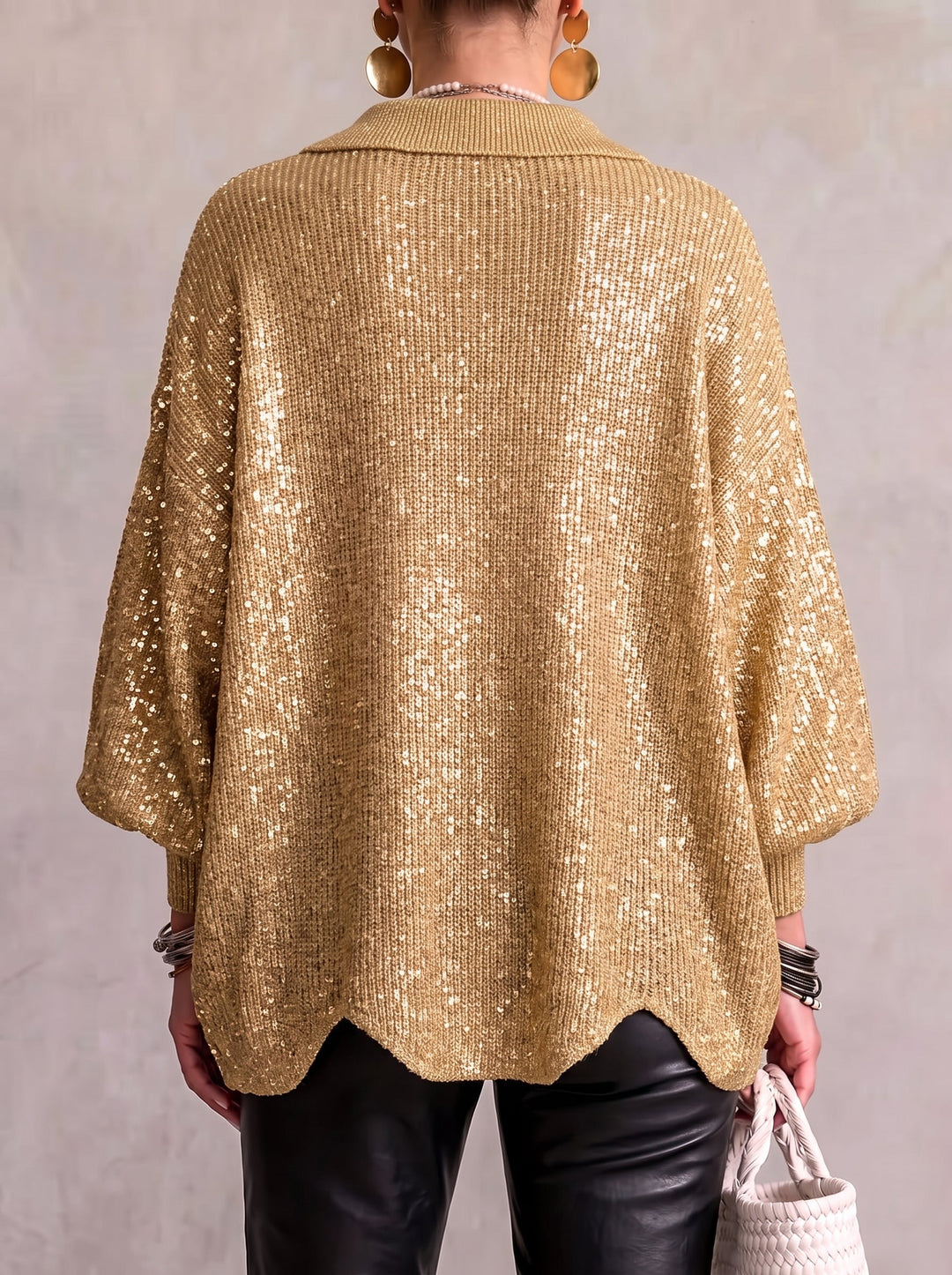 Lisette | Cozy Scalloped Hem Cardigan
