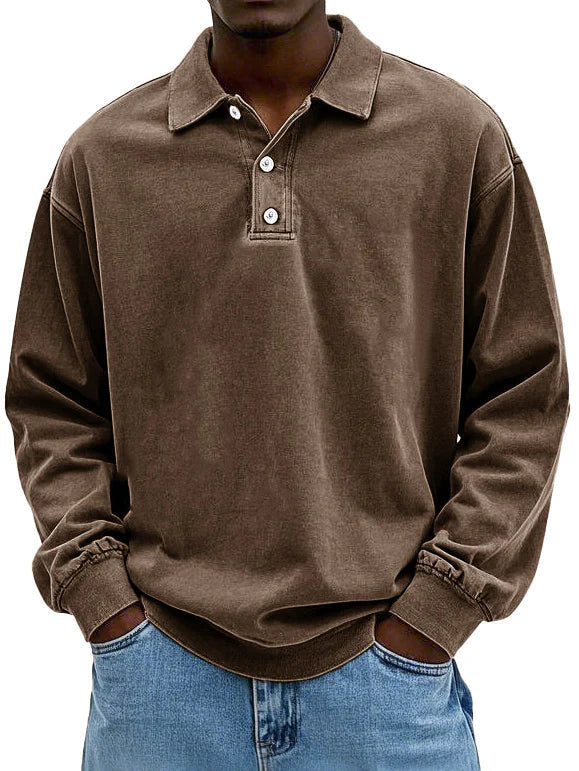 Wilfred | Stylish Long-Sleeve Polo Shirt