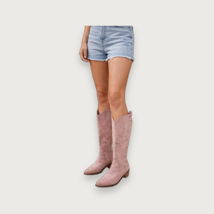 Women’s Knee-High Suede Cowboy Boots