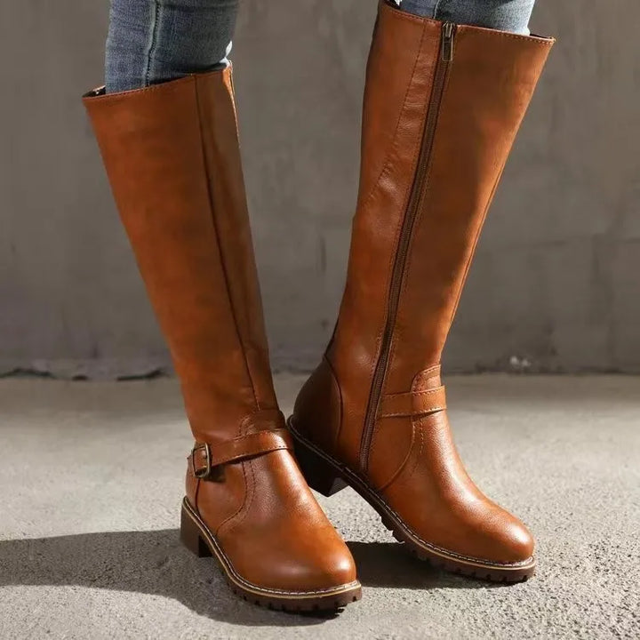 Marielle | Supportive Orthopedic Leather Buckle Boots