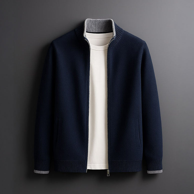 Derrick | Elegant Wool Zip Jacket